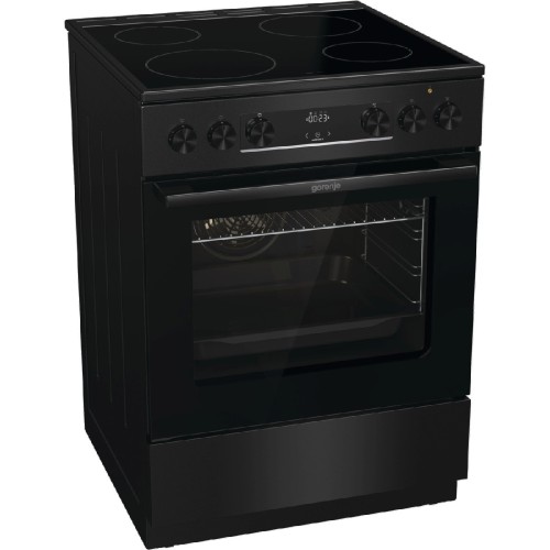ΚΟΥΖΙΝΑ ΗΛΕΚΤΡΙΚΗ ΕΛΕΥΘΕΡΗ GORENJE GEC6C40BG (ΚΕΡΑΜΙΚΗ / 71LT / A / BLACK / ΟΘΟΝΗ / ΥΔΡΟΛΥΣΗ / ΤΗΛΕΣΚΟΠΙΚΟΣ / 4ΕΤΗ ΕΓΓΥΗΣΗ)